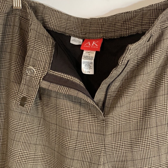 Anne Klein Vintage Academia Wool Blend Women’s Size 14 Stretch Plaid Trousers - Picture 9 of 10